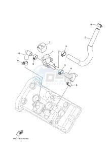 MT09 900 (1RC1 1RC2) drawing AIR INDUCTION SYSTEM