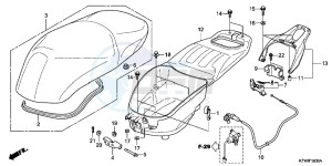 SH300AC drawing SEAT/LUGGAGE BOX