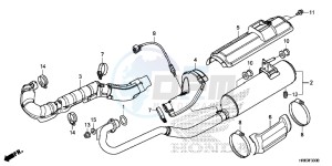 TRX500FA5G TRX500FA Europe Direct - (ED) drawing EXHAUST MUFFLER