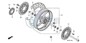 CB600F3A Europe Direct - (ED / ST 25K) drawing FRONT WHEEL