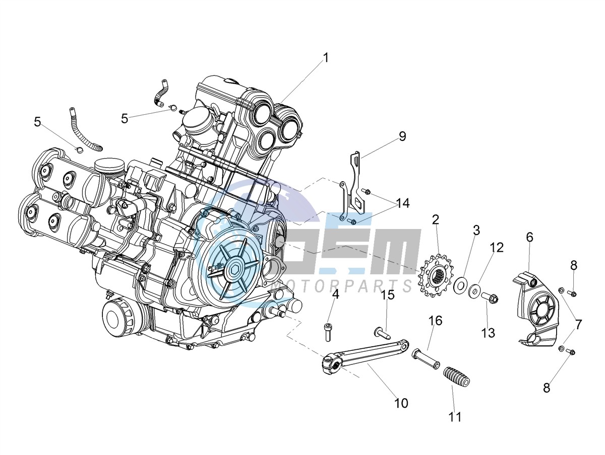 Engine-Completing part-Lever