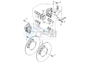 YZF R THUNDER CAT 600 drawing FRONT BRAKE CALIPER