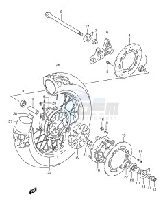 DR800S (E4) drawing REAR WHEEL