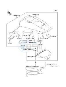 ZZR1400_ABS ZX1400FDFA FR GB XX (EU ME A(FRICA) drawing Accessory(Single Seat Cover)