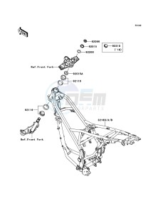 KLX125 KLX125CCF XX (EU ME A(FRICA) drawing Frame