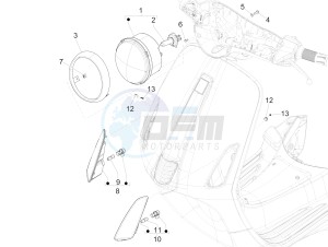 PRIMAVERA 50 4T-3V NOABS E4 (APAC) drawing Front headlamps - Turn signal lamps