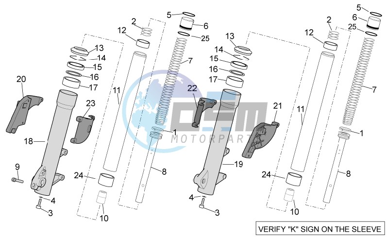 Kaifa front fork - Hubs sleeves