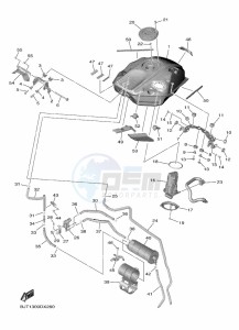 YZF690 YZF-R7 (BEB4) drawing FUEL TANK