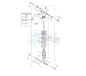 YZ F 250 drawing REAR SHOCK ABSORBER