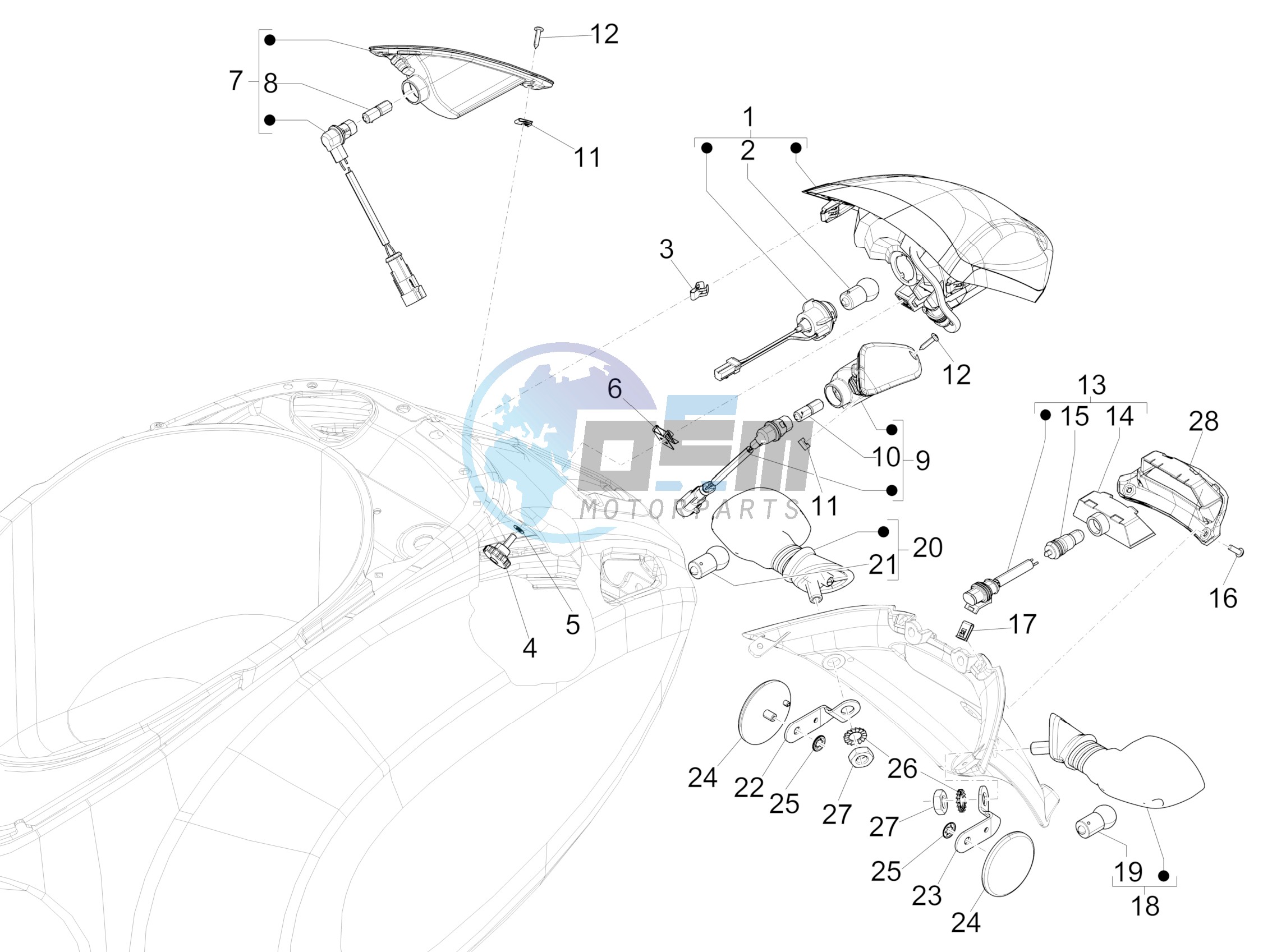 Rear headlamps - Turn signal lamps