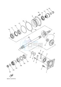 YFM700FWB KODIAK 700 (B165) drawing MIDDLE DRIVE GEAR