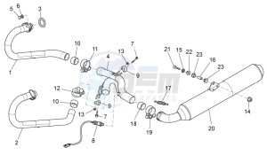 Breva 1200 drawing Exhaust unit