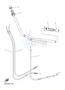 XJ6F 600 DIVERSION F (1CWJ) drawing STEERING HANDLE & CABLE