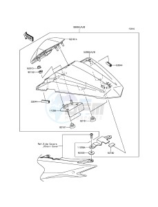 NINJA_300 EX300AFF XX (EU ME A(FRICA) drawing Accessory(Single Seat Cover)