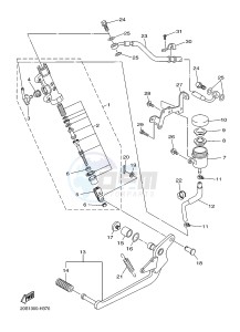 XJ6F 600 DIVERSION F (1CWG) drawing REAR MASTER CYLINDER