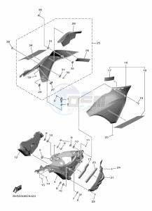 YZF1000D YZF-R1M (B4SD) drawing COWLING 3