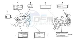 PK50 drawing CAUTION LABEL