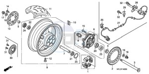 CBR1000RA9 Australia - (U / ABS SPC) drawing REAR WHEEL