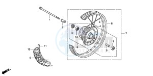 CRF80F 100 drawing FRONT WHEEL