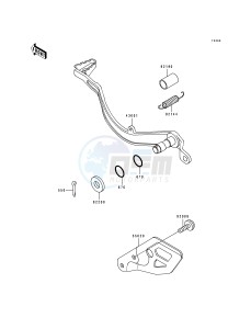 KLX 650 A [KLX650R] (A1-A3) [KLX650R] drawing BRAKE PEDAL