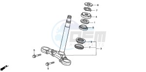 CB600F CB600F drawing STEERING STEM