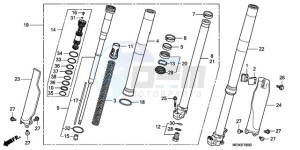 CRF450RA Europe Direct - (ED) drawing FRONT FORK