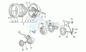 Nevada 350 drawing Headlight-horn