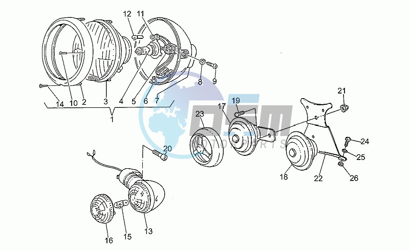 Headlight-horn