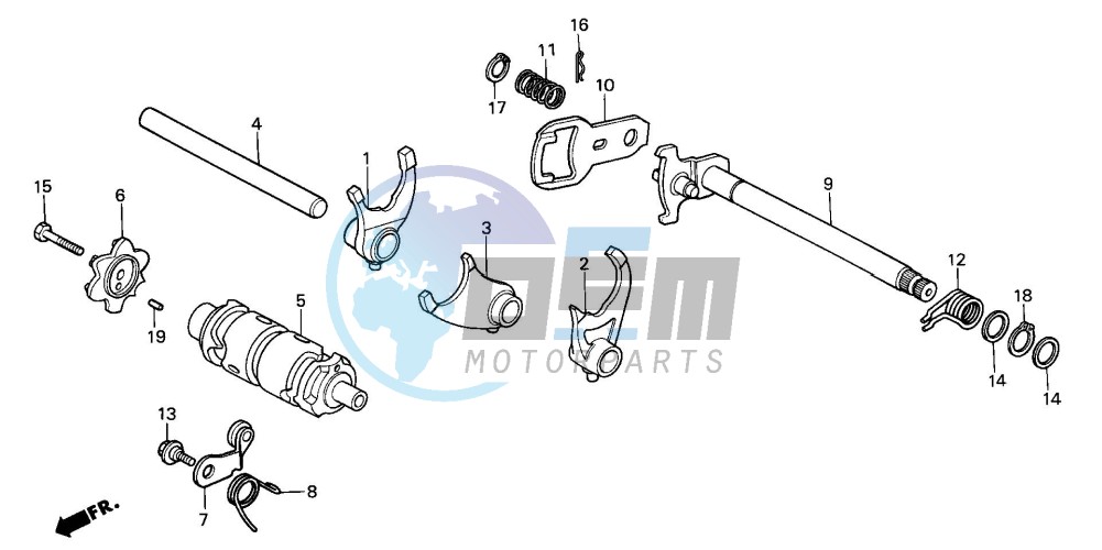 SHIFT DRUM/SHIFT FORK