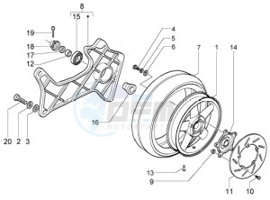 X9 200 Evolution 180 drawing Rear Wheel