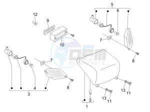 LX 150 4T E3 drawing Tail light - Turn signal lamps