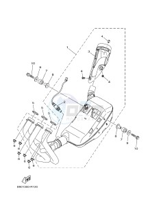 MTM850 MTM-850 XSR900 (B90L) drawing EXHAUST