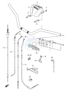 LT-Z400 (E3-E28) drawing HANDLEBAR (MODEL K5 K6 K7)