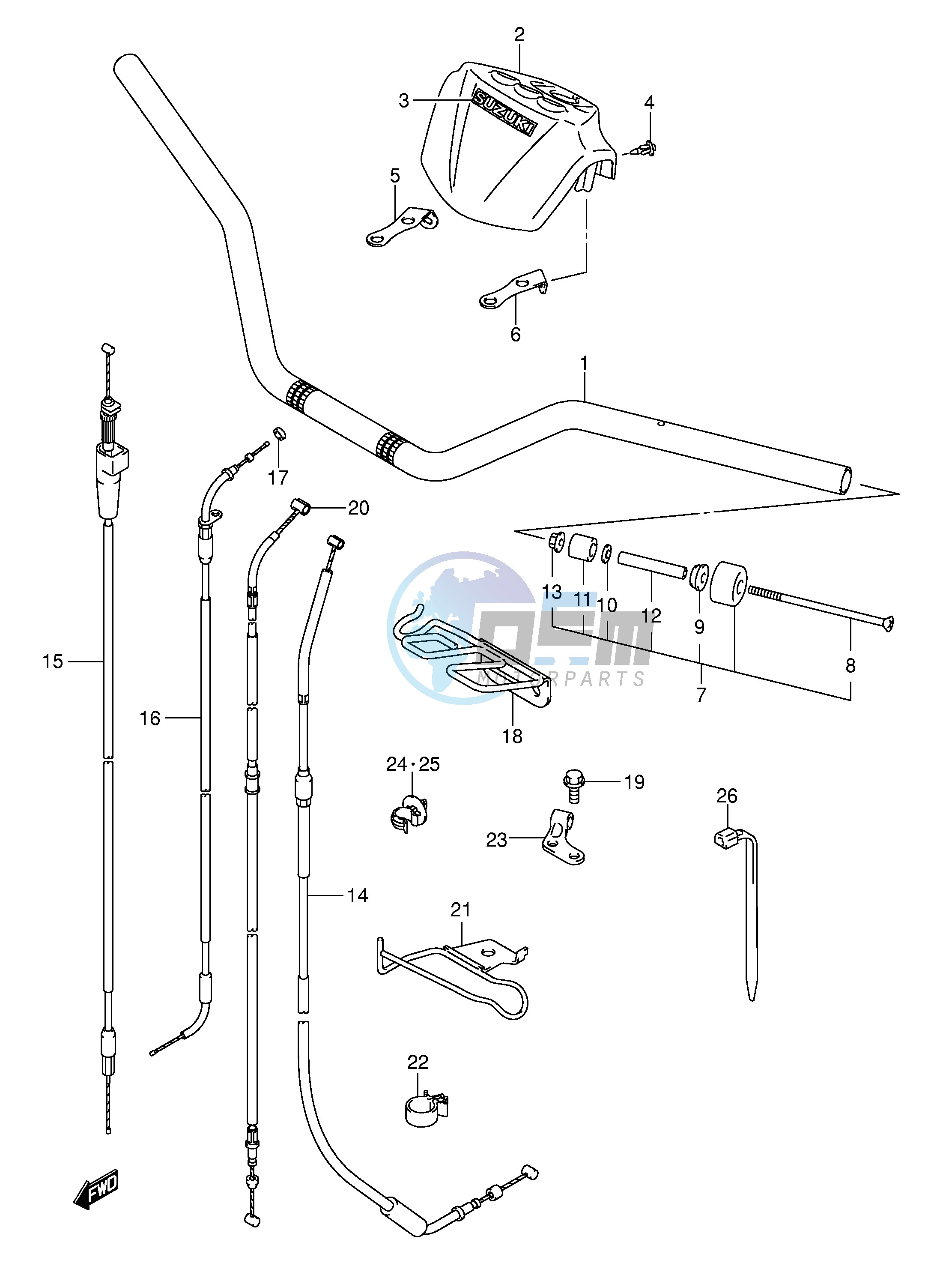 HANDLEBAR (MODEL K5 K6 K7)