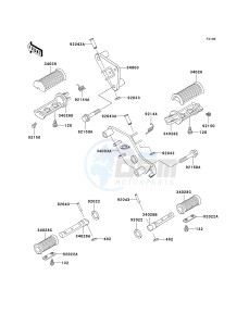 VN 800 A [VULCAN 800] (A6-A9) [VULCAN 800] drawing FOOTRESTS