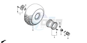 TRX300FW FOURTRAX 300 4X4 drawing REAR WHEEL