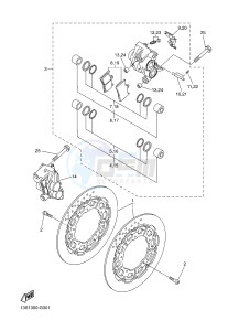 YZF-R6 600 R6 (2CXR) drawing FRONT BRAKE CALIPER