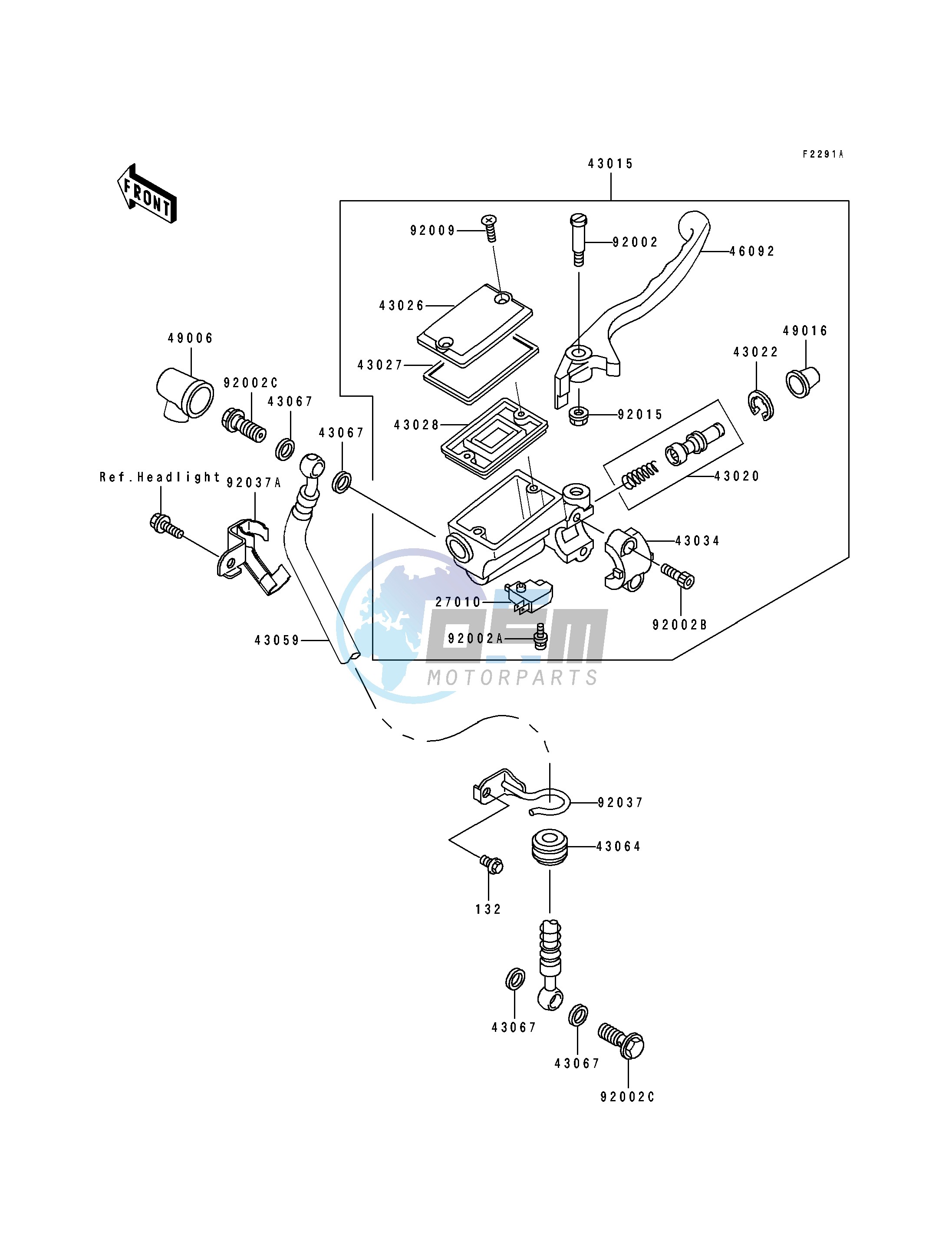 FRONT MASTER CYLINDER-- EL250-E2_E3_E4- -