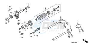 CBF1000A9 UK - (E / ABS MKH) drawing GEARSHIFT DRUM