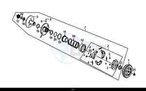 JET 14 (45 KM/H) (XC05W1-EU) (E4) (L8-M0) drawing DRIVEN PULLEY ASSY