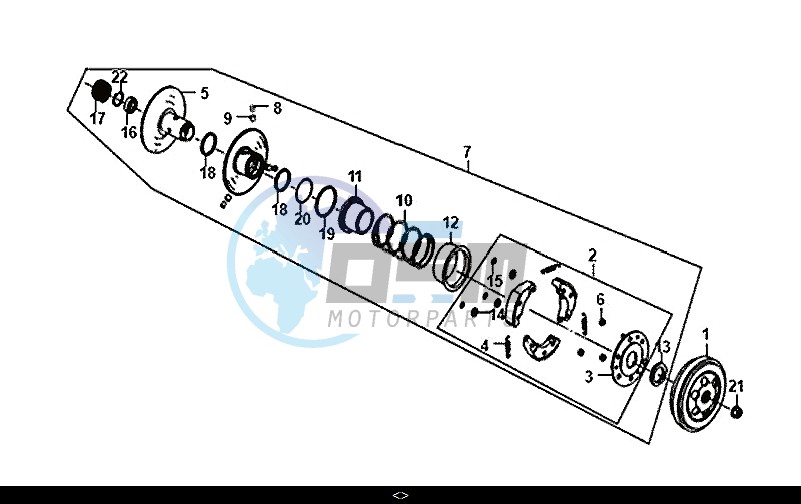 DRIVEN PULLEY ASSY