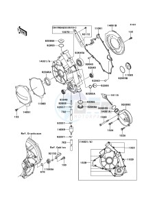 KFX700 KSV700A6F EU drawing Engine Cover(s)