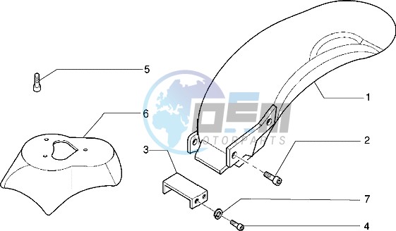 Front and rear mudguard