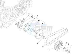 Liberty 150 iGet 4T 3V ie ABS (EMEA) drawing Driving pulley