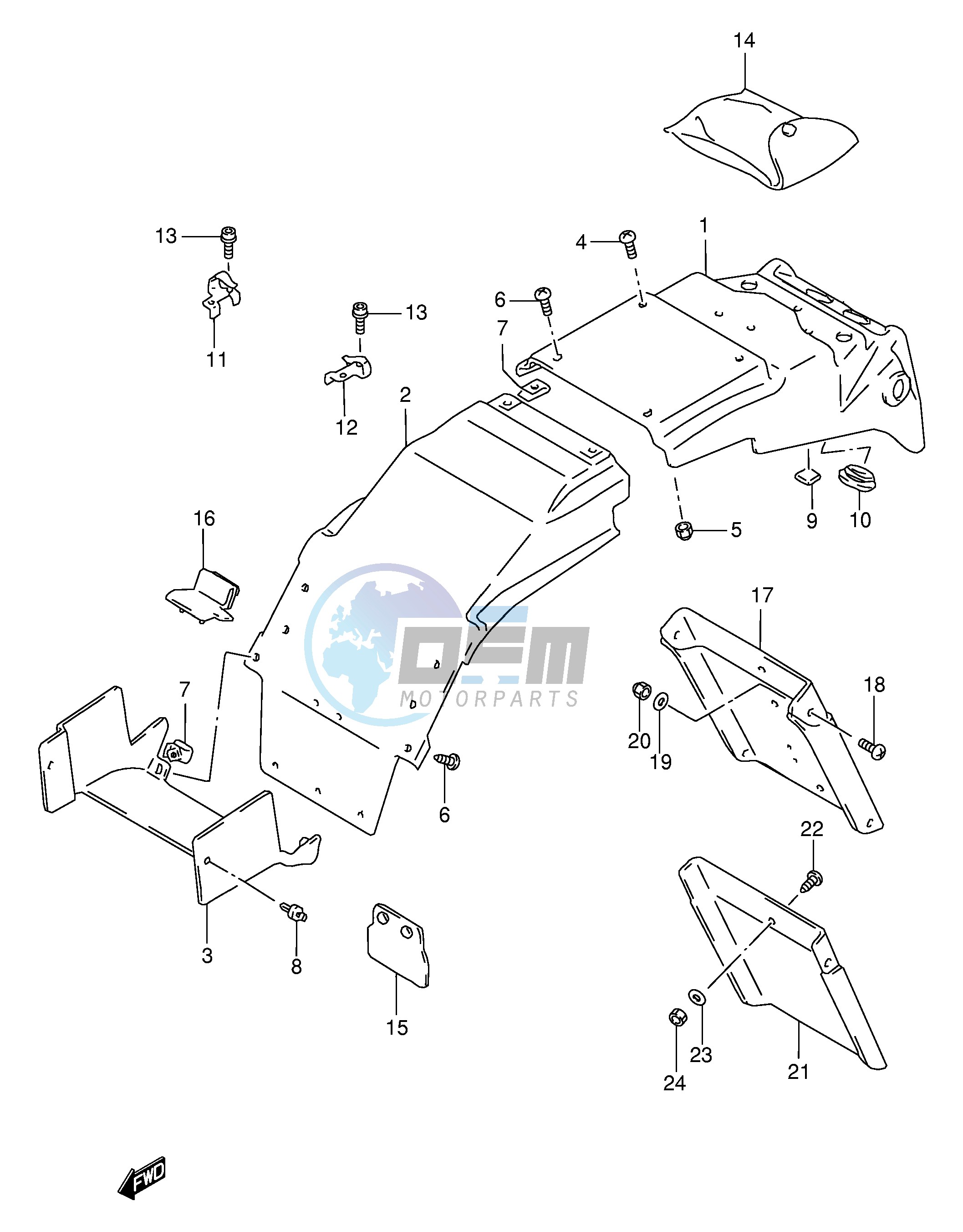 REAR FENDER (MODEL S)