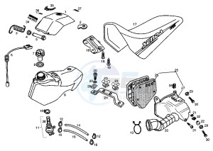 SENDA SM DRD E1 E1R - 50 cc drawing FUEL TANK