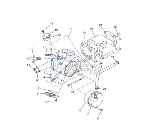 YP R X-MAX 250 drawing CYLINDER AND HEAD