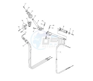 YZF R1 1000 drawing STEERING HANDLE AND CABLE