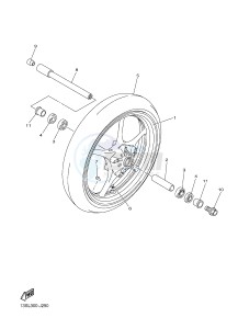 YZF-R6 600 R6 (1JSG 1JSH) drawing FRONT WHEEL