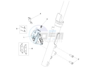 V7 III Stone 750 e4 (EMEA) drawing Front brake caliper